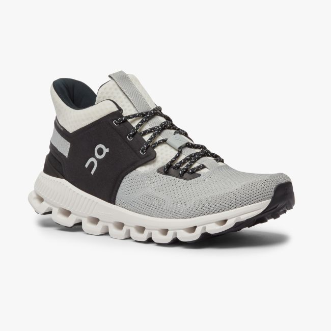 On Cloud Hi Edge - pantofi sport pentru barbati - alb gri glaciar negru