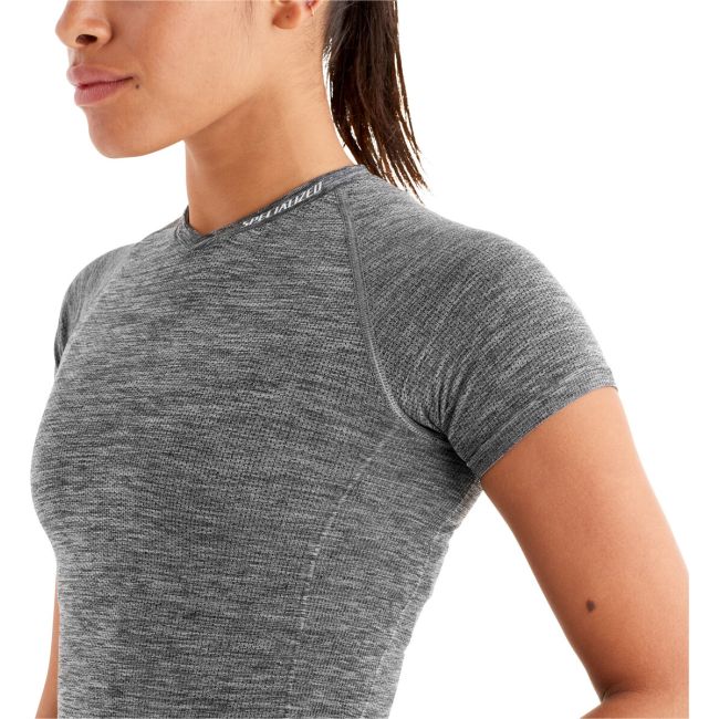 Specialized - tricou ciclism maneca scurta pentru femei Seamless Base Layer SS - gri melanj