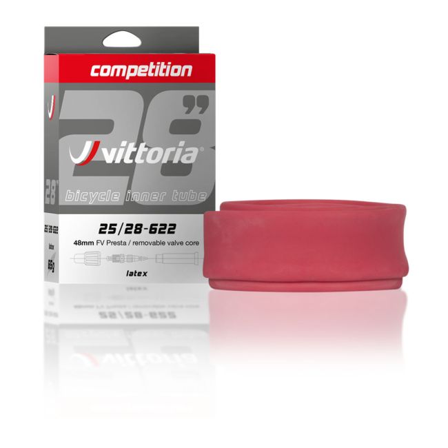 Vittoria camera cursiera Competition Latex - 700x25c/28c - 25/28-622 - valva presta 48mm demontabila