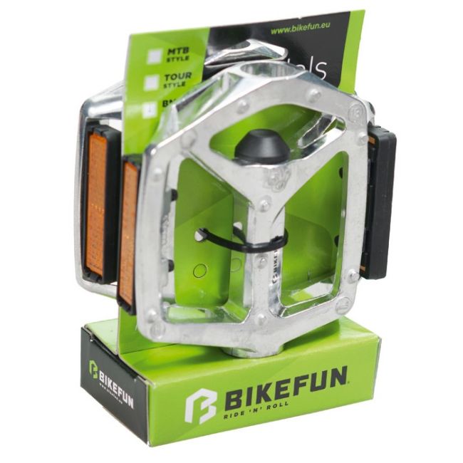 Bikefun - Pedala aluminiu Bicicleta Bikefun Jump - argintie