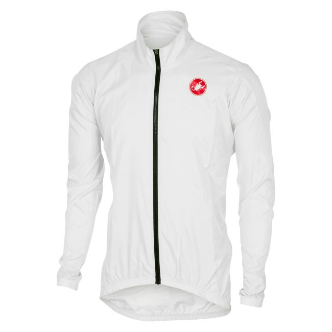 Castelli - jacheta ciclism ploaie Squadra ER - alb