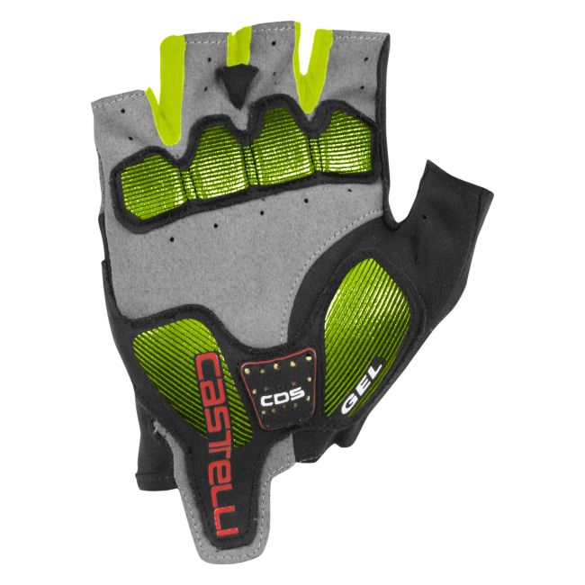 Castelli - manusi ciclism degete scurte Arenberg Gel 2 - negru galben fluo