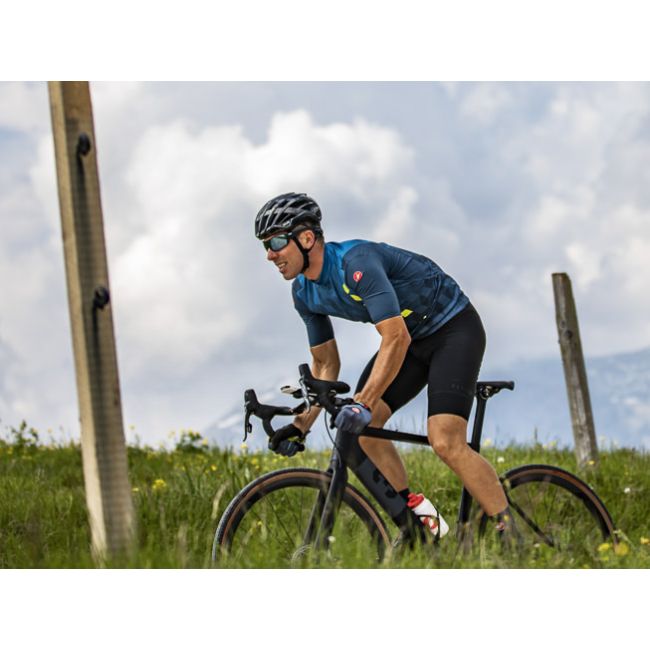 Castelli - pantaloni scurti pentru ciclism cu bretele Free Protect Race Bibshort - negru