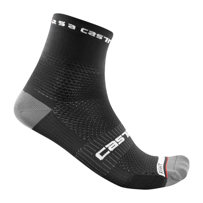 Castelli - sosete ciclism Rosso Corsa Pro 9 - negre