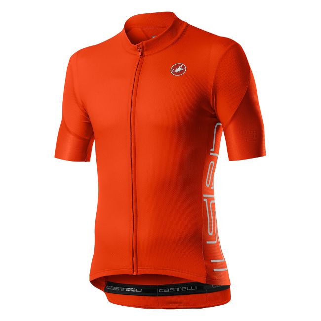 Castelli - tricou pentru ciclism cu maneca scurta Entrata V Jersey - rosu aprins