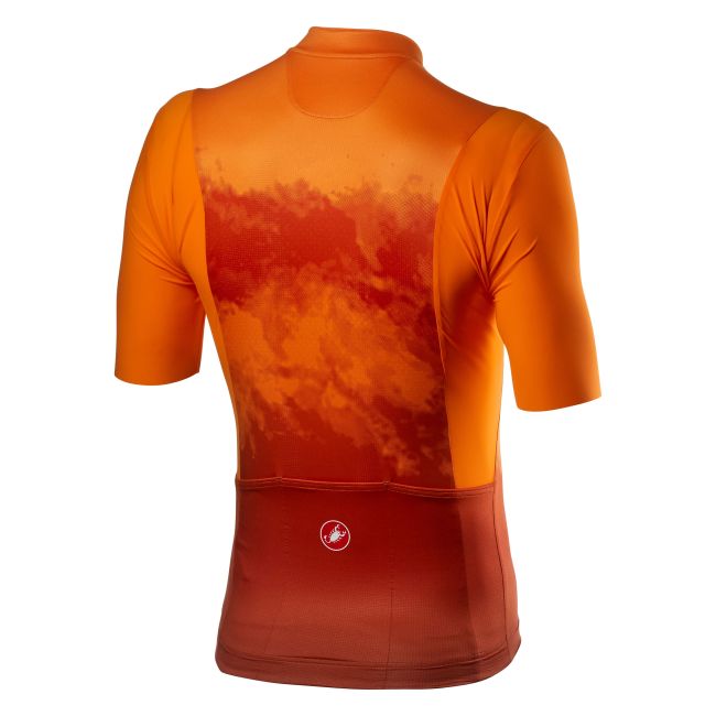 Castelli - tricou pentru ciclism cu maneca scurta Polvere Jersey - portocaliu deschis inchis