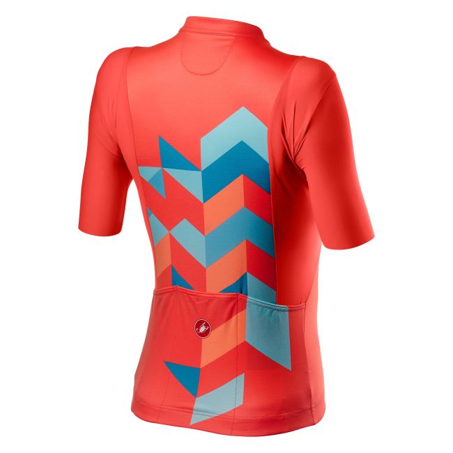 Castelli - tricou pentru ciclism cu maneca scurta Unlimited Jersey pentru femei - roz brilliant pink