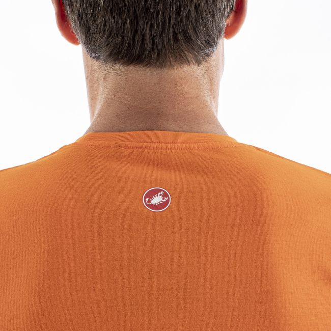 Castelli Tricou ciclism casual cu maneca scurta Logo Tee - portocaliu burnt orange