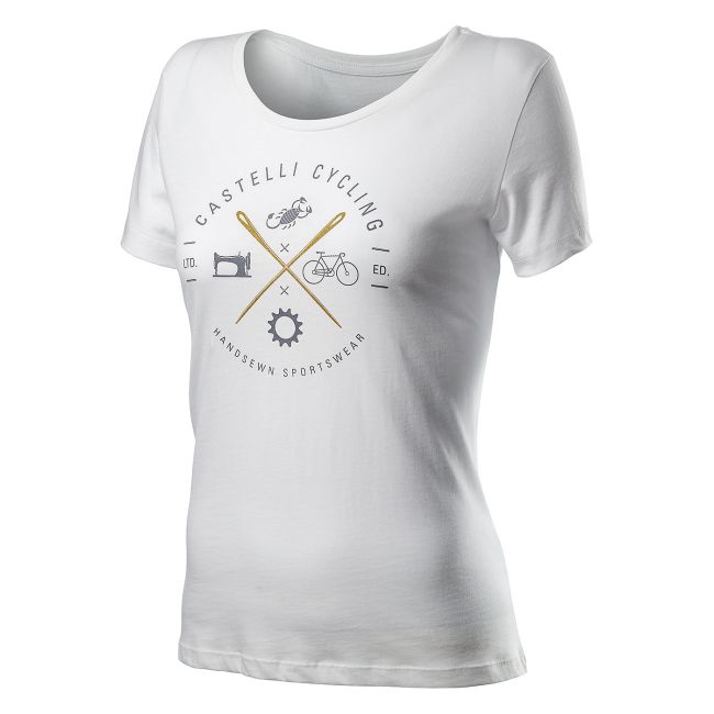 Castelli Tricou ciclism casual cu maneca scurta pentru femei Sarta Tee - alb