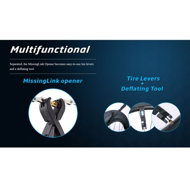 Kmc - Levier pentru lant si cauciuc bicicleta Quiclink Tire Lever - negru