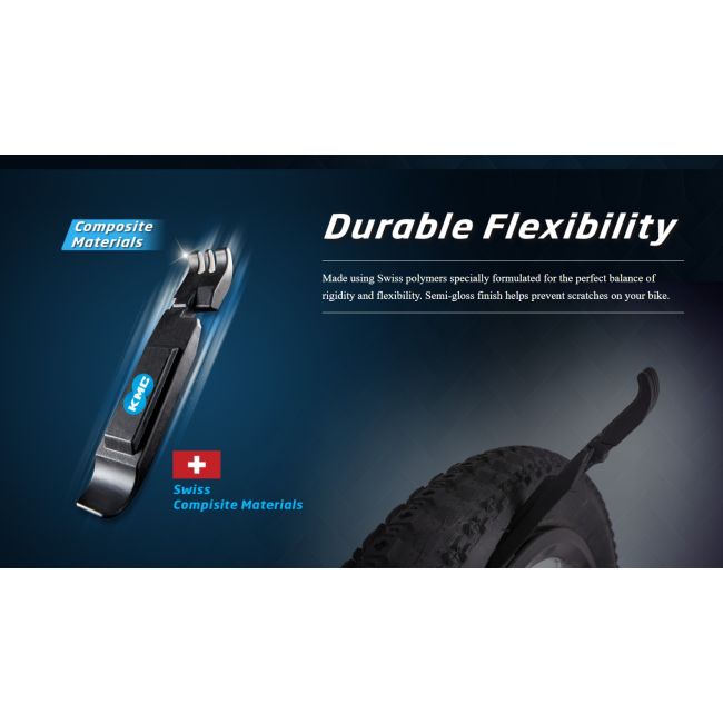 Kmc - Levier pentru lant si cauciuc bicicleta Quiclink Tire Lever - negru