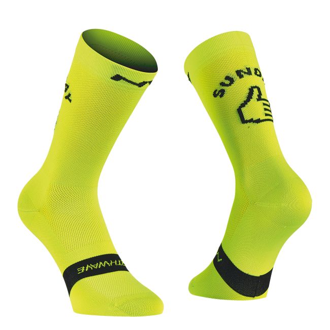 Northwave - sosete ciclism Sunday Monday - galben fluo negru
