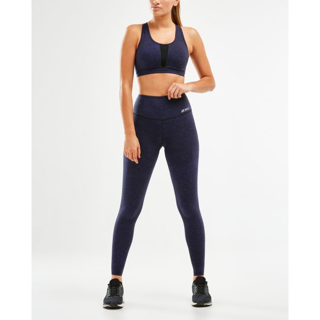 2XU - Bustiera sport pentru femei Active Crop - negru mov inchis