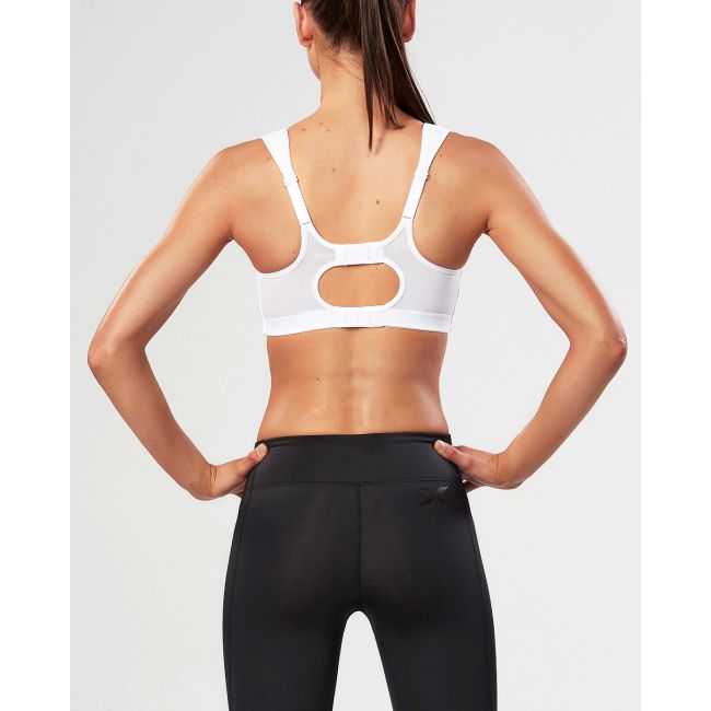 2XU - Bustiera sport pentru femei Hi Impact Support Bra - alb