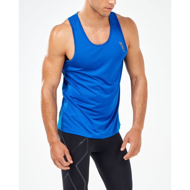 2XU - Maiou tehnic barbati GHST singlet - albastru Coral auriu