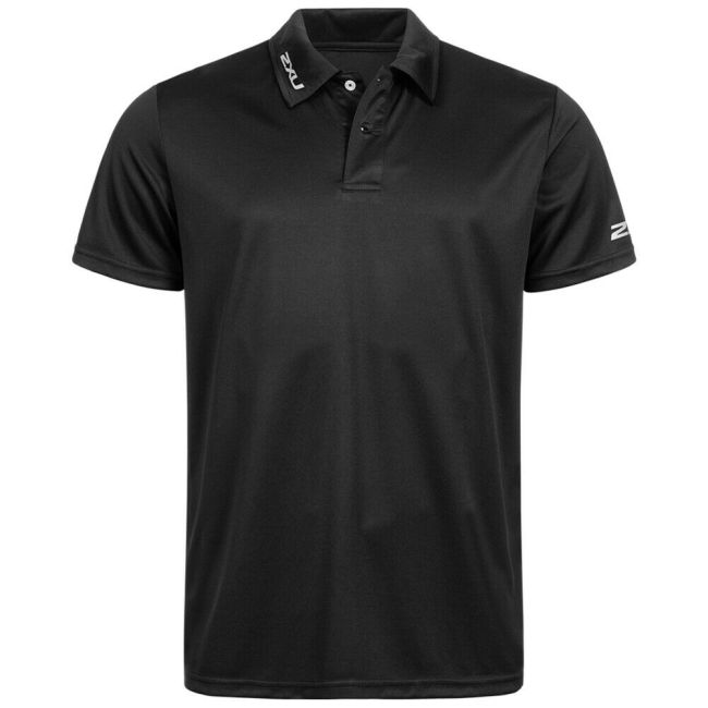 2XU - Tricou polo barbati Performance Polo Shirt - negru