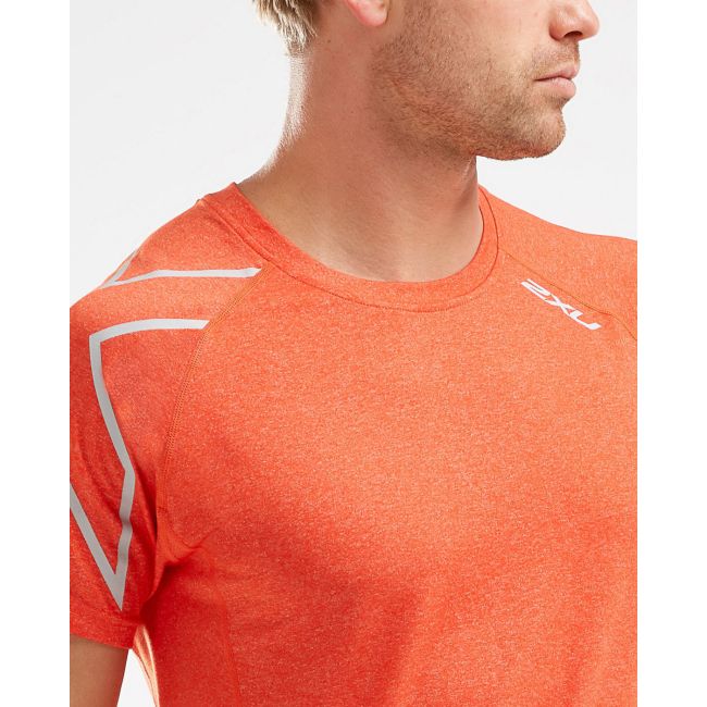 2XU - Tricou tehnic maneca scurta barbati XCTRL SS Tee - portocaliu argintiu