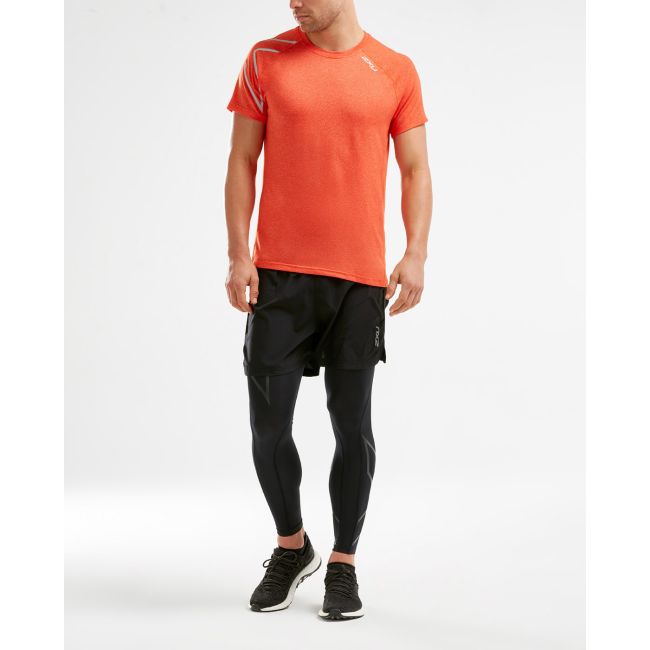 2XU - Tricou tehnic maneca scurta barbati XCTRL SS Tee - portocaliu argintiu
