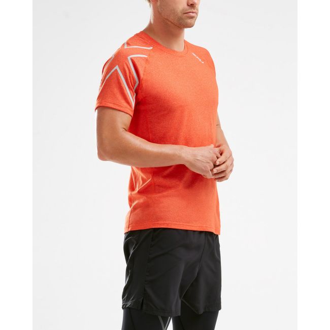2XU - Tricou tehnic maneca scurta barbati XCTRL SS Tee - portocaliu argintiu