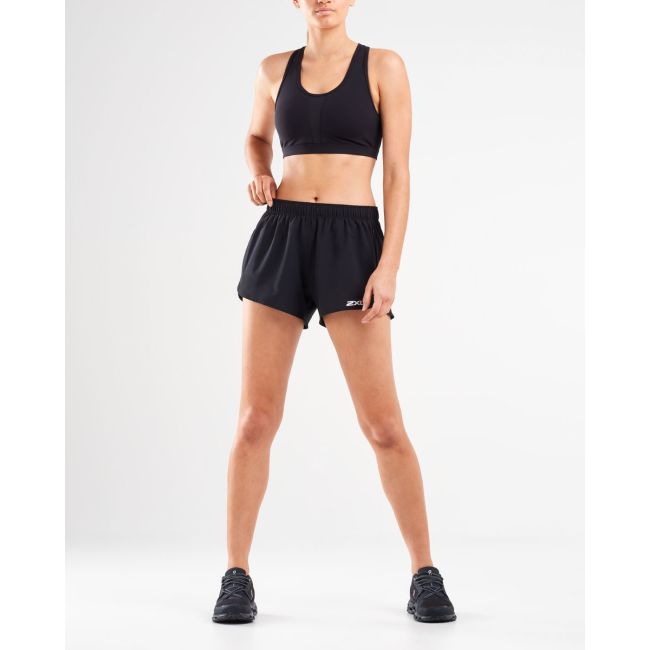2XU - pantaloni scurti Femei Active 4 Inch Free Short - negru argintiu