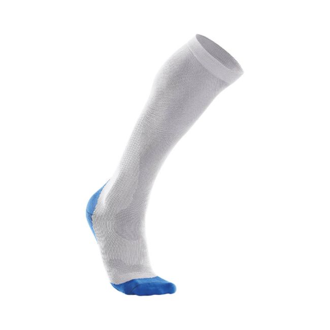 2XU - sosete compresie alegare pentru barbati Perform Run Socks - alb albastru