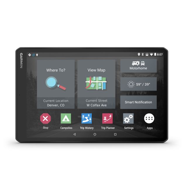 Garmin Camper 1090 - Noul dispozitiv sat-nav cu GPS 10" Camper pentru auto-rulote si rulote