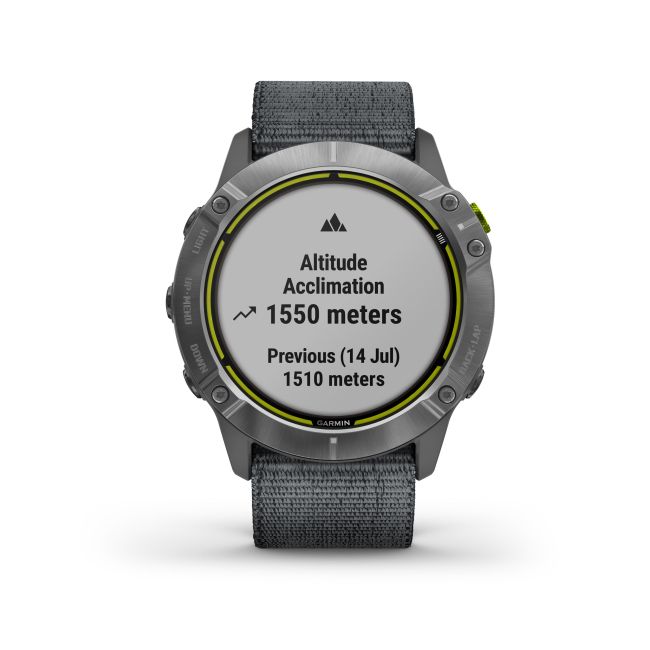 Garmin Enduro - argintiu cu curea de nailon - ceas multisport cu GPS pentru ultraperformanta