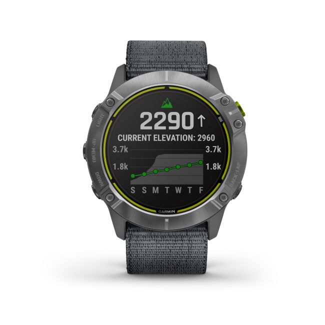Garmin Enduro - argintiu cu curea de nailon - ceas multisport cu GPS pentru ultraperformanta