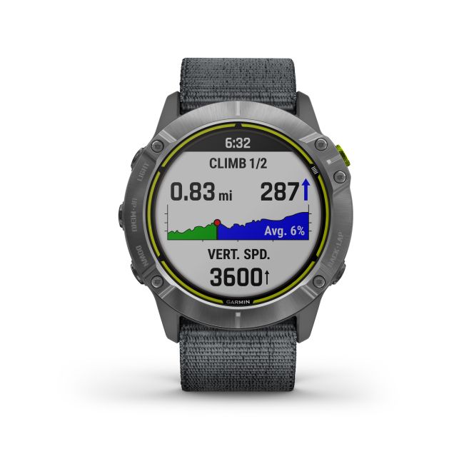 Garmin Enduro - argintiu cu curea de nailon - ceas multisport cu GPS pentru ultraperformanta