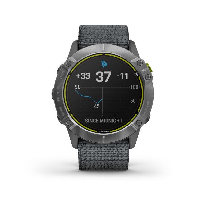 Garmin Enduro - argintiu cu curea de nailon - ceas multisport cu GPS pentru ultraperformanta