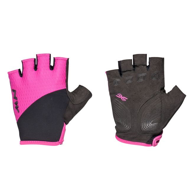 Northwave - manusi ciclism cu degete scurte pentru femei Fast gloves - negru roz fucsia