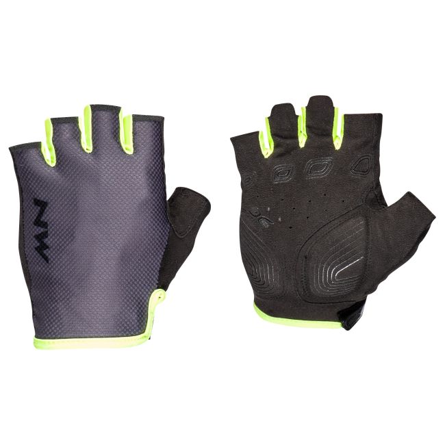 Northwave - manusi ciclism degete scurte Active SF - negru gri galben fluo