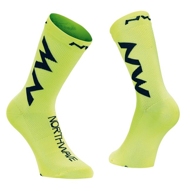 Northwave - sosete pentru ciclism Extreme Air - galben fluo negru