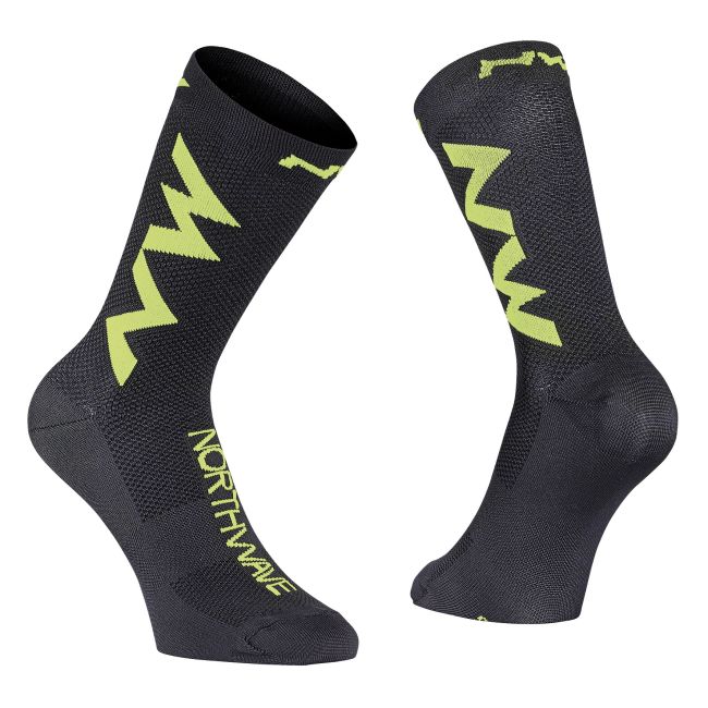 Northwave - sosete pentru ciclism Extreme Air - negru galben fluo