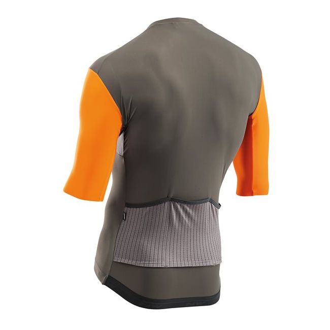 Northwave - tricou pentru ciclism cu maneca scurta Extreme Jersey - verde olive portocaliu