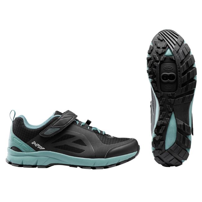 Northwave Escape Evo - pantofi pentru ciclism MTB All Mountain - negru verde colorado