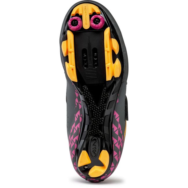 Northwave Origin W - pantofi pentru ciclism MTB pentru femei - gri-portocaliu