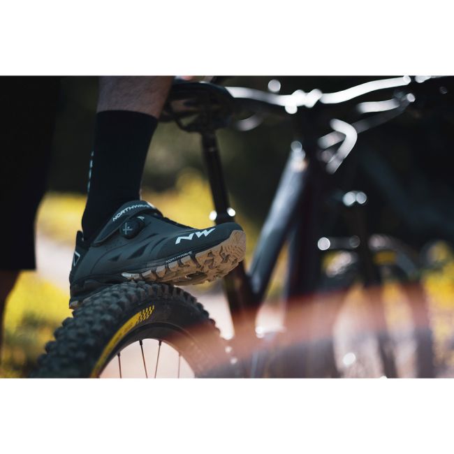 Northwave Spider Plus 2 - pantofi pentru ciclism MTB All Mountain - gri portocaliu