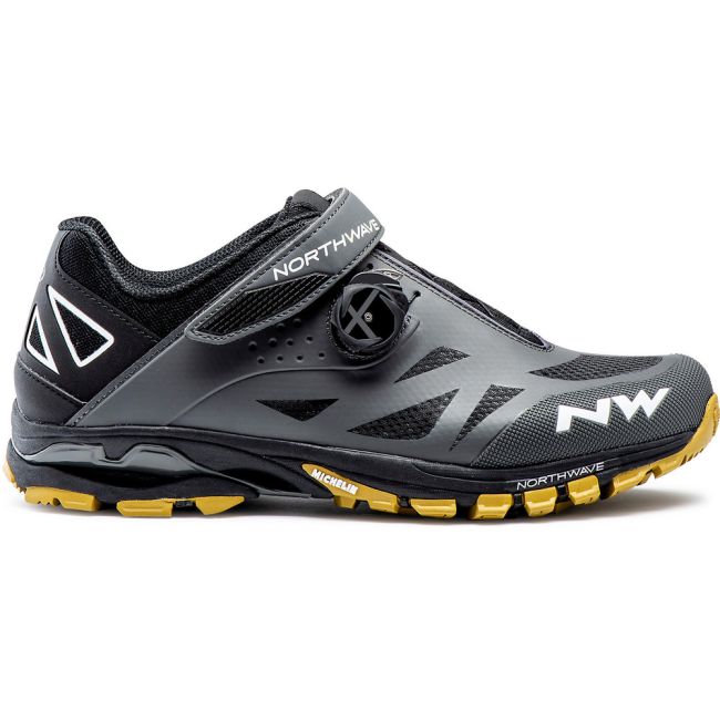 Northwave Spider Plus 2 - pantofi pentru ciclism MTB All Mountain - gri portocaliu