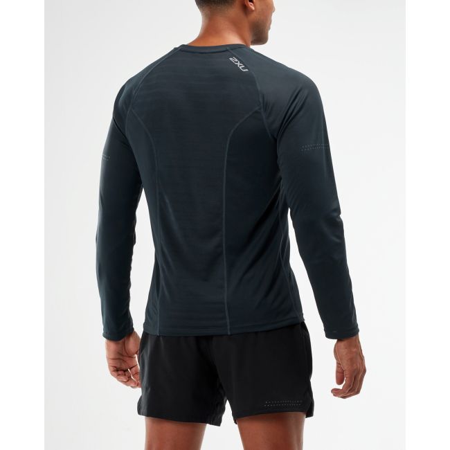 2XU - Bluza cu maneca lunga barbati XVENT Long Sleeve Top - albastru spatial Reflexiv