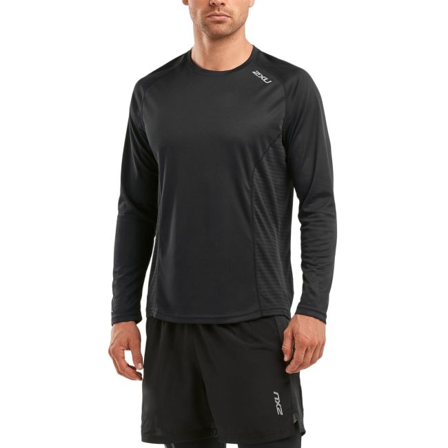 2XU - Bluza cu maneca lunga barbati XVENT Long Sleeve Top - negru
