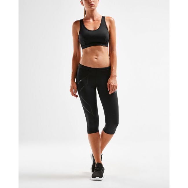 2XU - Bustiera sport pentru femei XVENT Strappy Back Crop  - negru