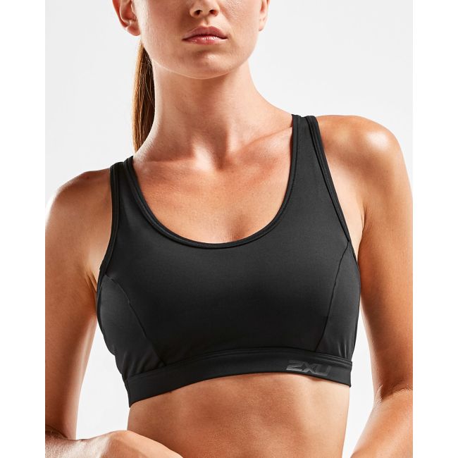 2XU - Bustiera sport pentru femei XVENT Strappy Back Crop  - negru