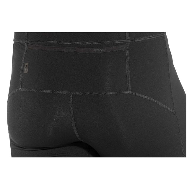 2XU - Colanti compresie iarna pentru barbati cu elemente reflectorizante Wind Defence winter Compression Tights - negru argintiu reflexiv