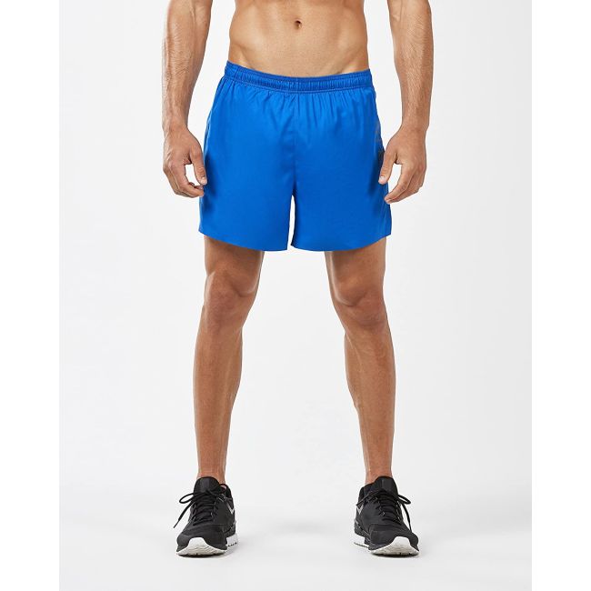 2XU - Pantaloni scurti alergare pentru barbati GHST 5" Shorts - albastru lapis auriu