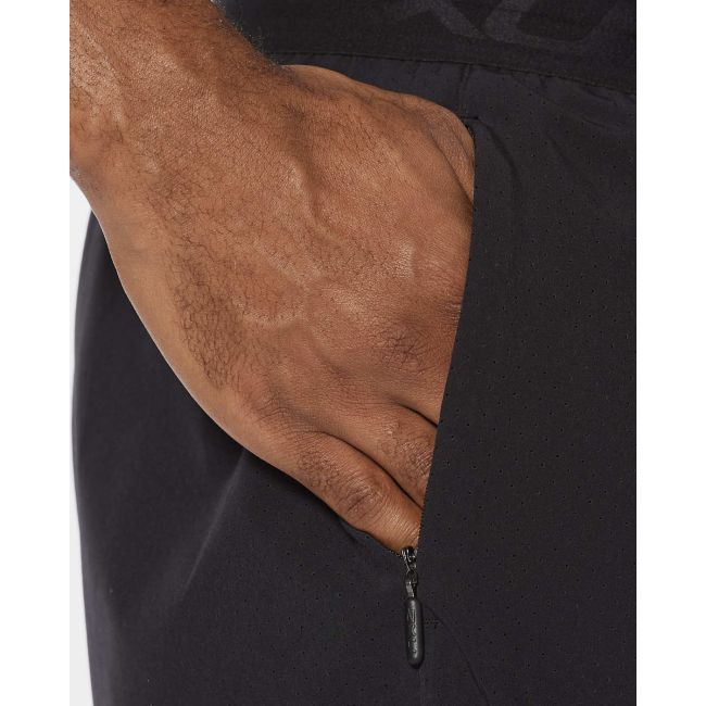 2XU - Pantaloni scurti de alergare pentru barbati 2-in-1 XVENT 5 inch - negru argintiu reflexiv
