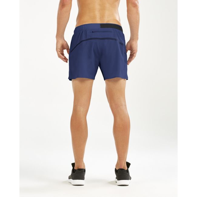 2XU - Pantaloni scurti de alergare pentru barbati XVENT Vapourise 5" - albastru navy