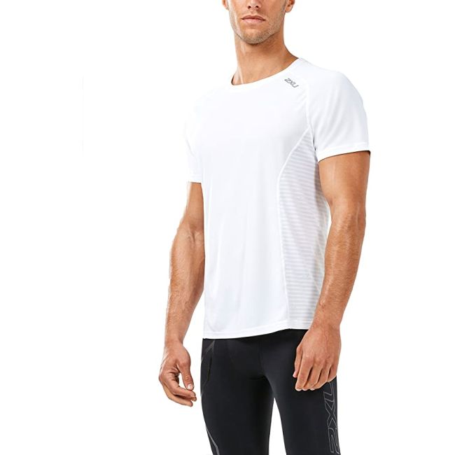 2XU - Tricou alergare cu maneca scurta barbati XVENT SS Top Short Sleeve - alb