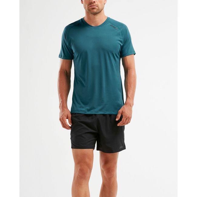 2XU - Tricou tehnic barbati GHST SS Tee - albastru Corsair