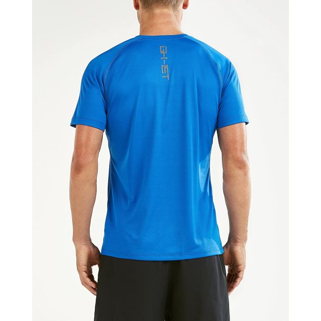2XU - Tricou tehnic barbati GHST SS Tee - albastru Lapis auriu
